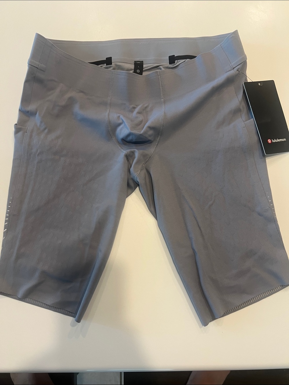 lululemon athletica Men’s Gray Performance Running/Cycling Shorts